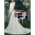 New Fashion Bridal Gown Custom Size Mermaid Lace Long Sleeve Wedding Dresses MW2550